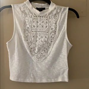 Turtle neck white blouse